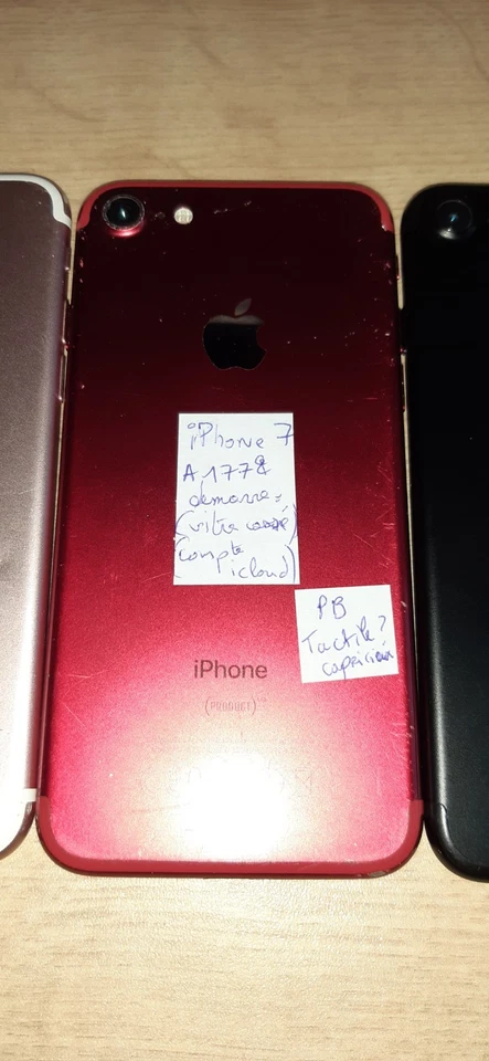 LOT APPLE - 5 x IPHONE MELANGER - ETAT DIVERS - VENDU HS - EN ETAT - POUR PIECES - Photo 4/4