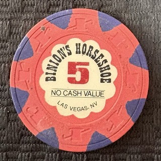 Binions Horseshoe Club Casino Vintage Poker Chip Las Vegas Nevada