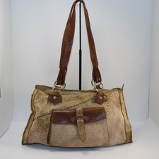 Borsa a tracolla italiana Nardelli in vera pelle e capelli su nascondiglio