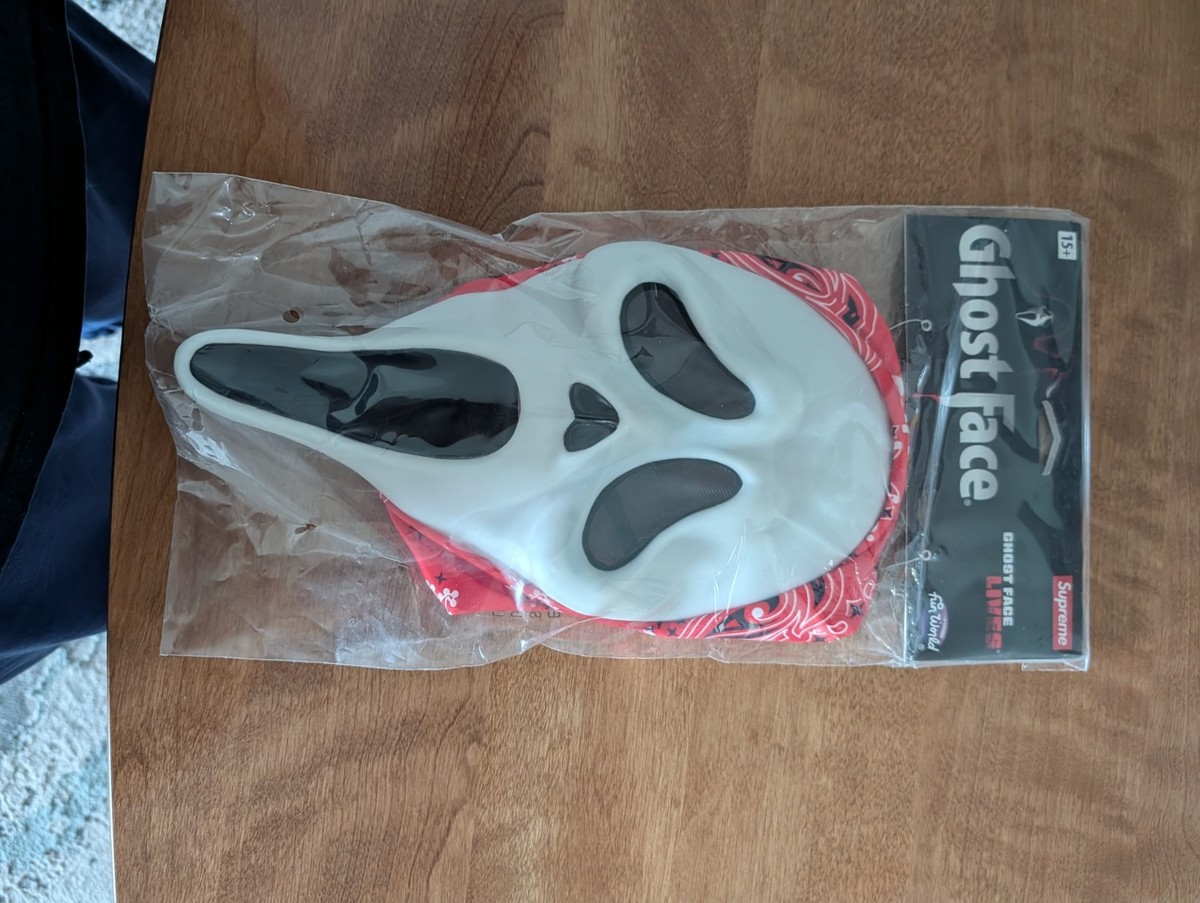 Supreme Ghostface Full Mask Red Bandana Hood One Size Adult Unisex