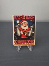 FLORIDA PANTHERS BACK 2 BACK STANLEY CUP CHAMPIONS SANTA CHRISTMAS ORNAMENT