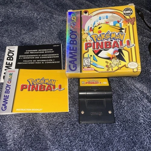 Pokemon Pinball Nintendo Game Boy Color Box And Manuals, Cart Tested Authentic
