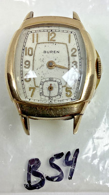 Vintage Buren Grand Prix 7 Jewel Watch Caliber 380 10K RGP for Parts Repair READ