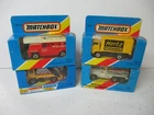 Matchbox Macau Superfast #56, 70 & 72, wrong box Lesney #69, blue window boxes