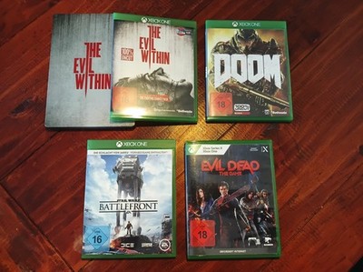 Sammlung EvilWithin + Steelbook, DOOM, SW - Battlefront, Evil Dead - XboxOne