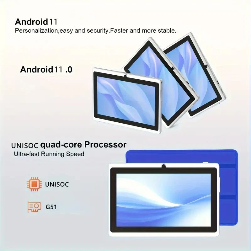 Tablette Android 11 2025 7 pouces 6 Go Ram 128go Expand bluetooth wifi dual HDRS - Photo 2/4