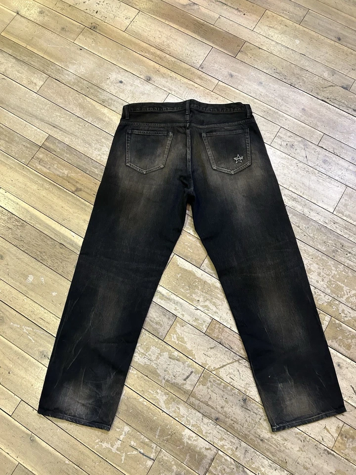 Size 36 - Supreme Distressed Loose Fit Selvedge Denim Jeans Black SS25 - Image 2 of 4
