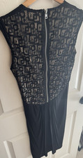 Vintage 2009, Marc New York Black Lace Sheath V-Neck Knee Zip Dress Size 6