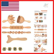 Wooden Massage Tools Set - 5-in-1 for Muscle Relief & Body Contouring