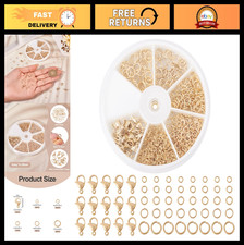 14K Gold Filled Jump Rings  Lobster Claw Clasps Set - 683pcs Non-Tarnish Jewelr