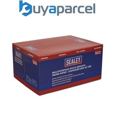 Image of Sealey SCP1501 Multipurpose Smooth White Paper Wipes 73gsm - Dispenser Box of 15