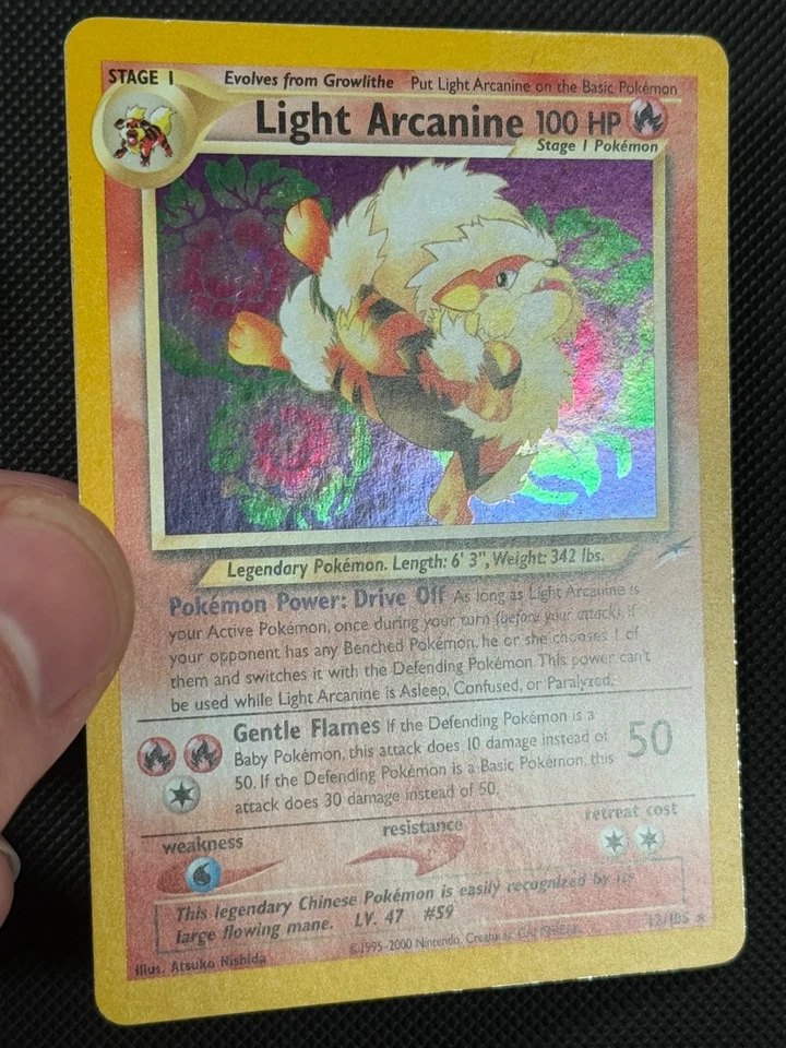 Light Arcanine 12/105 HOLO Pokémon Card WOTC Neo Destiny Unlimited Holo Rare - Image 2 of 4