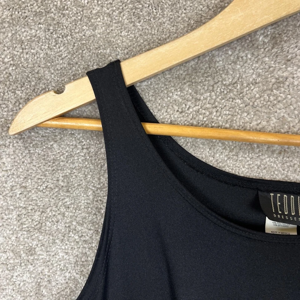 Teddi платье женщин 4P черный Midi без рукавов эластичной бак официальный вечер - 3769 - Изображение 2 из 4