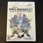 Disney Epic Mickey 2: The Power of Two (Nintendo Wii, 2012) New Sealed