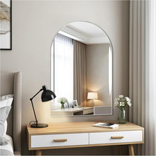 Bogen Wandspiegel Oval Badspiegel Ohne Rahmen, Rundbogen Spiegel Ovaler Wandspie