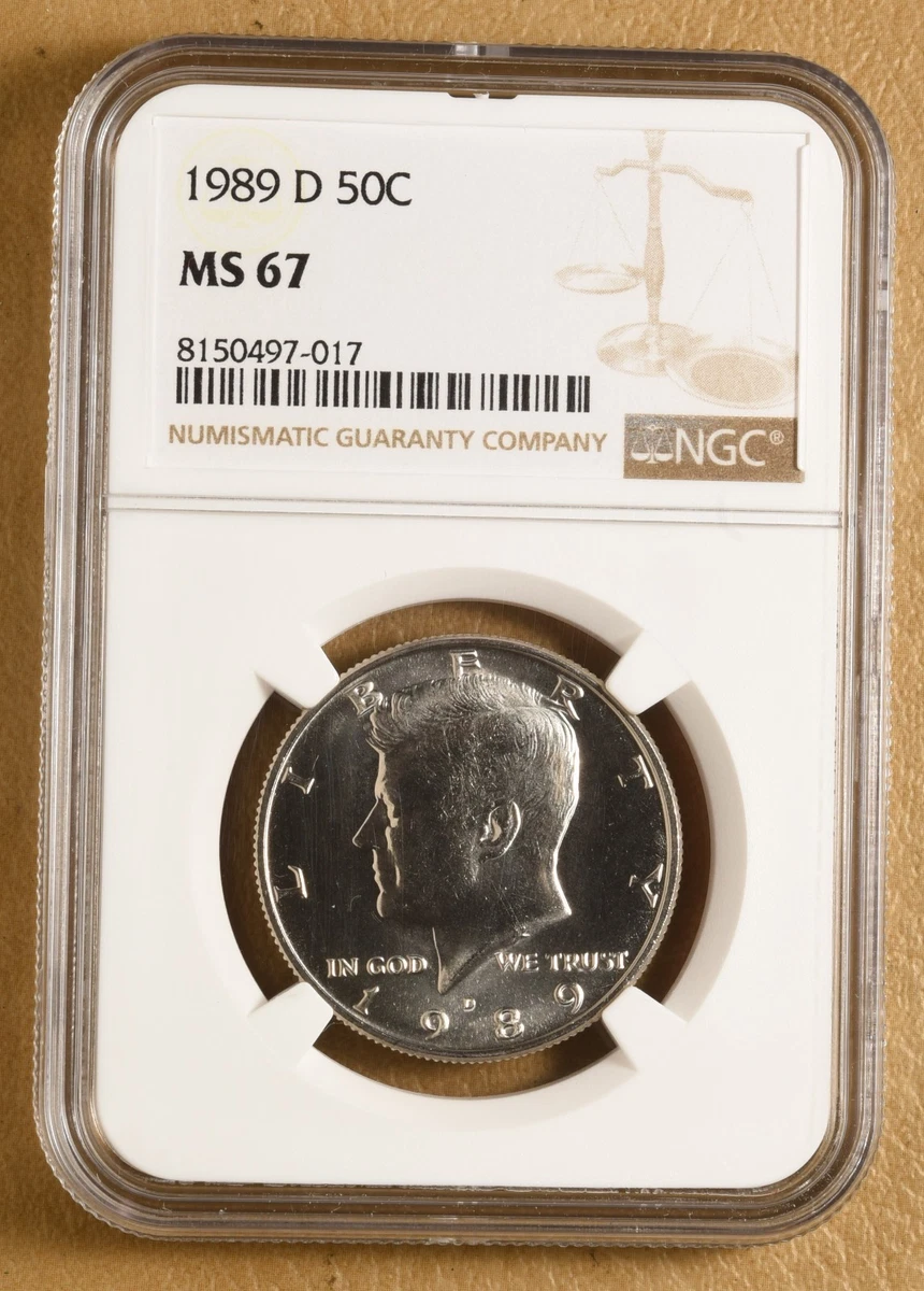Grade MS 67 NGC 1989 Kennedy US Half Dollars (1964-Now) for sale