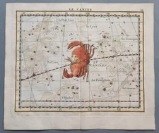 LE CANCER J. FLAMSTEED J.B. FORTIN CELESTIAL MAP 1776