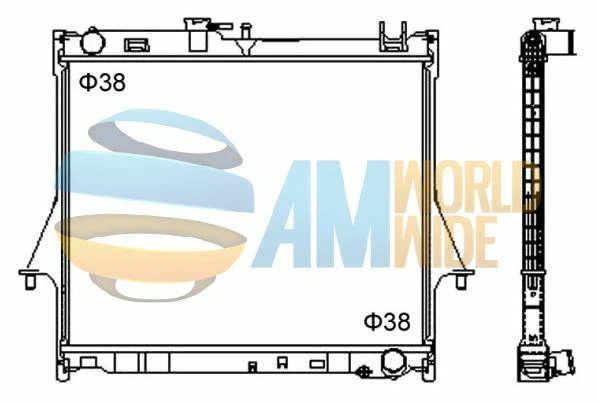 Radiador CHEVROLET LUV DMAX/ISUZU RODEO 2002-2012 OEM 8973333522 DPI AM66948 - Imagem 4 de 4