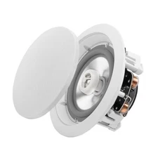 6.5" Weather Resistant Outdoor In-Ceiling Speaker w/ Built-in Crossover, Pair
