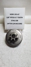 Herr 192-A7 Clutch Drum Spur Sprocket 3/8" Pitch x 7 Tooth Stihl 038 aft 8421500