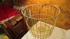 Antique Wire Egg Basket- Yellow