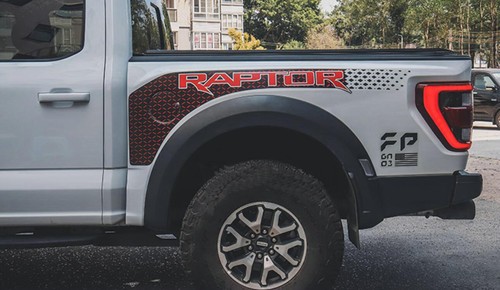 Trunk Stripes Graphics Sticker Vinyl for 2022 2023 Ford Raptor RH bed Decal - Bild 13 von 16