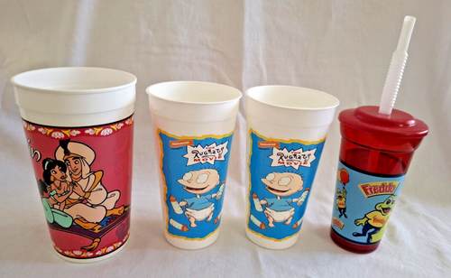 2 x Rugrats,1 x Aladdin, 1 x Freddo Frog tumblers cups vintage Hungry Jacks - Picture 2 of 3