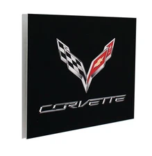 Corvette C7  Flags Emblem Metal Sign