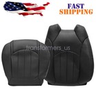 For 2009-2012 Chevy Traverse Driver Bottom & Top PERF Leather Seat Cover Black
