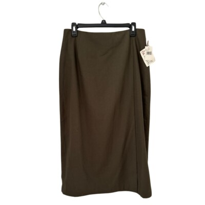 Hasting & Smith Olive Green Skirt Lined High Waist Vintage Size 14 NWT