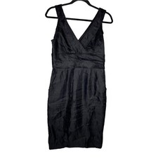 Adrianna Papell Occasions Dress Womens Size 8 Black Formal Cocktail Sleeveless