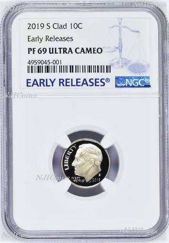 2019 S Proof 10C Clad Dime NGC PF69 ULTRA CAMEO Roosevelt BU ER