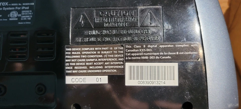 Sistema de audio digital MEMOREX para iPod.modelo #MI3020-BLK Foto 4 de 4