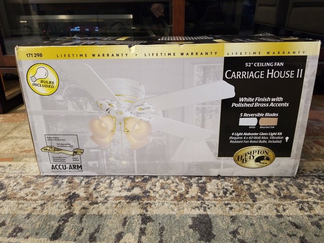 Hampton Bay Ceiling Fan Light Huntington Iii 52 Model 522 861