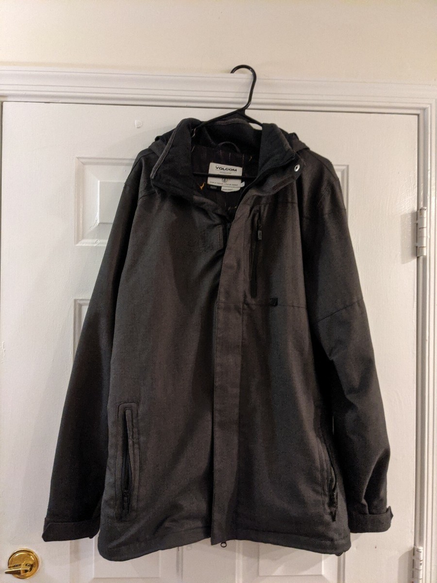 スノーボード VOLCOM HOOD BORD JACKET SIZE L Men's VOLCOM Snowboarding Jacket NEW Ski Gray Polyester Hood Size