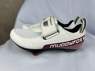 Muddyfox TRI 100 White Berry Cycling Shoes Women's Size US UK EU 40  - Main Image