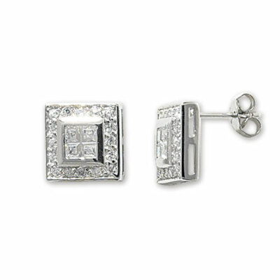 Orecchini in argento Sterling con zirconia cubica