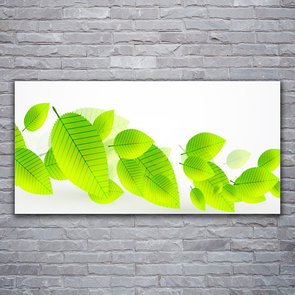 Photo sur toile pour salon moderne tableau feuillage floral 120x60