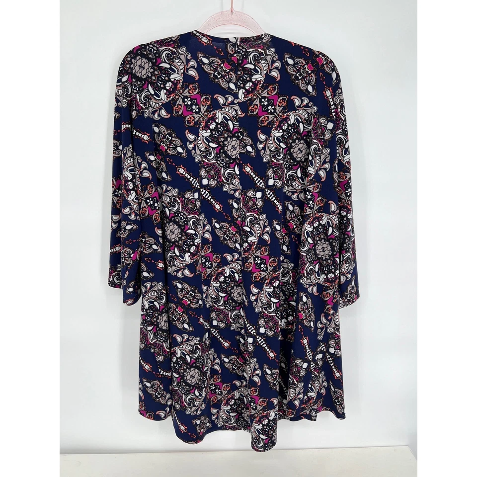 LuLaRoe Duster Kimono Open Front Paisley Print Cardigan Cover Up Large - Image 4 of 4