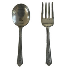 Juvenile Silver Plated Baby Fork Spoon Set