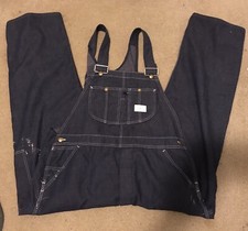 Vtg Sears Tradewear Union Made Denim Bibs Painters Overalls Size 40 X 30 USA