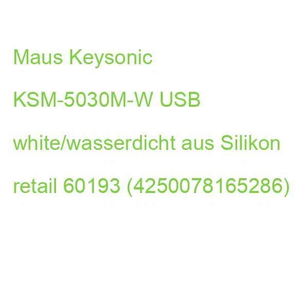 KeySonic MSM KSM-5030M-W Corded IP68 Silikonummantelung weiß retail 60193 (42500 - Bild 2 von 2