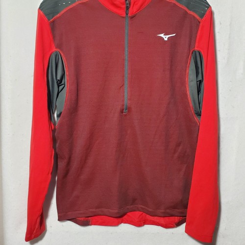 Mizuno Shirt Mens Small Red Long Sleeve Japan Engineered - Picture 2 of 13