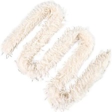 Faux Feather Boa 2-Yard Yarn-Based Elegant Vegan Boa for Weddings DIY Crafts ...
