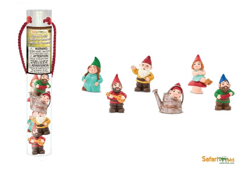 Safari Ltd 100071 Gnome Family (6 Minifigures) Series Theme Area