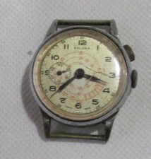 CRONOGRAFO VINTAGE "SOLORA" PULSANTE SINGOLO, DA RESTAURARE O RICAMBI, FUNZIONA MALE (LEGGI)