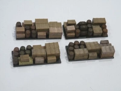 4 x mixed uncovered OO gauge loads for Hornby Dublo 5 plank wagons LD-002