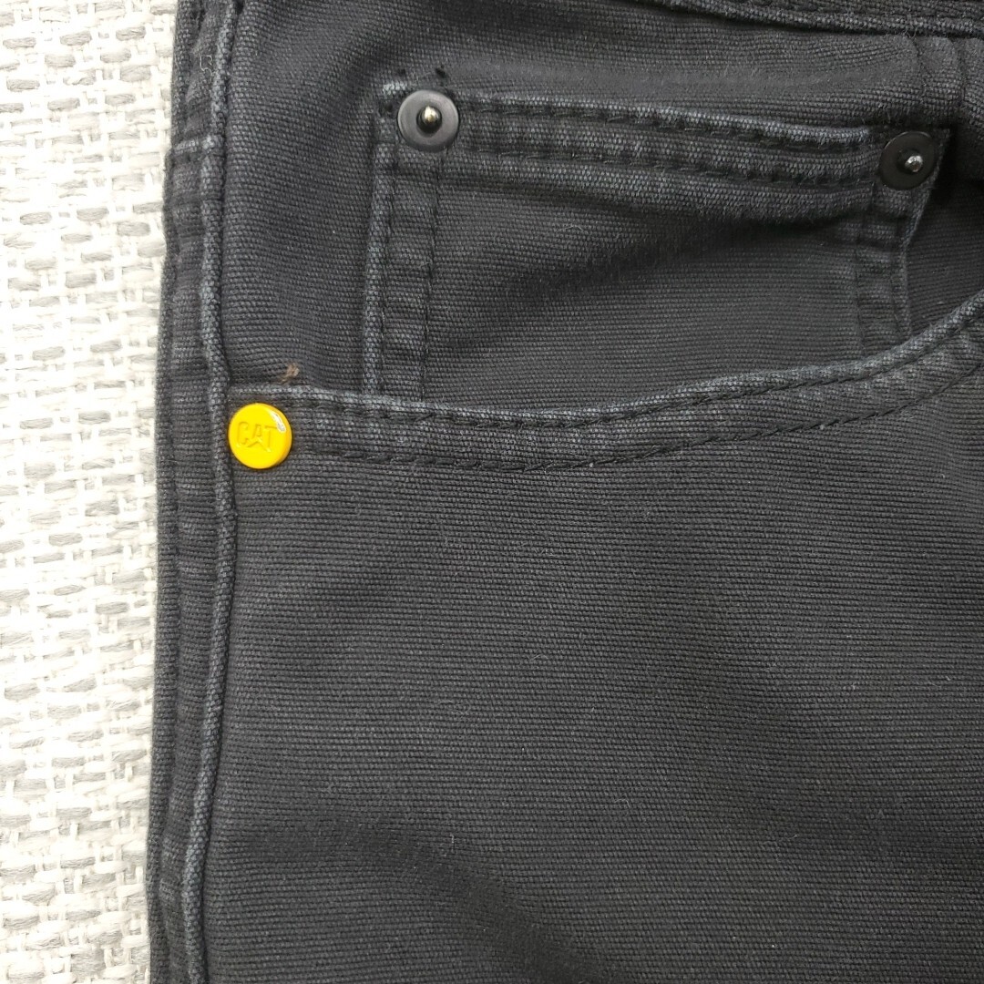 CAT Caterpillar Fleece Lined Cold Weather Pants Mens 40/32 Black Cotton Workwear View 6