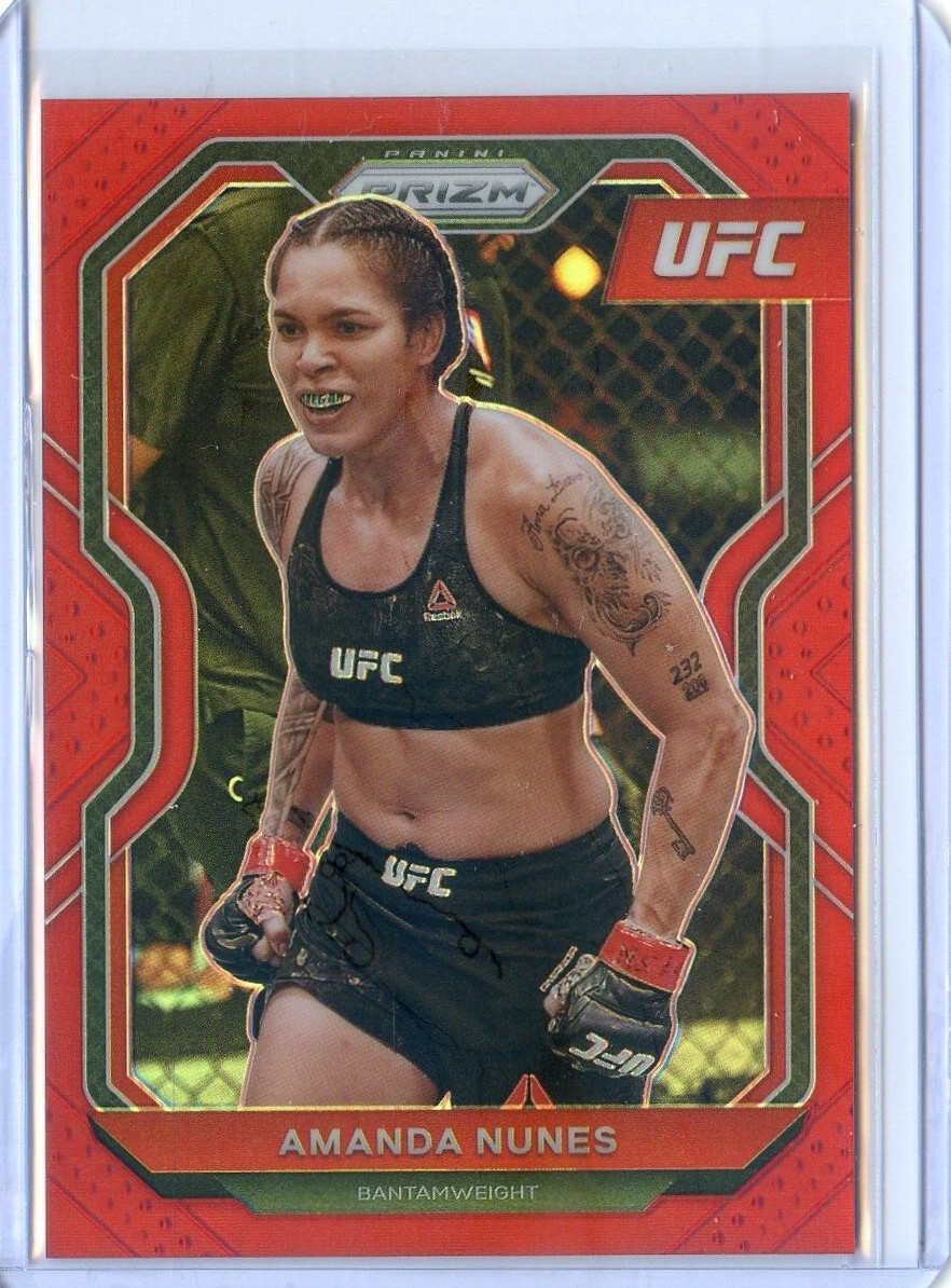 2021 Panini UFC Prizm AMANDA NUNES MMA CARD #66 RED PRIZM #226/275