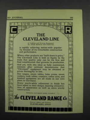 1929 The Cleveland Range Co. Ad - The Line